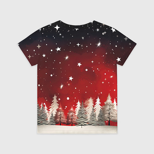 Детская футболка Морозное утро в деревне / 3D-принт – фото 2