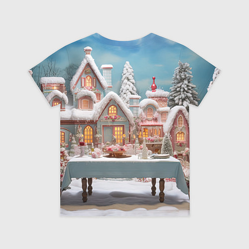 Детская футболка Снежный день в городе / 3D-принт – фото 2