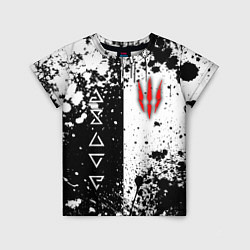 Детская футболка Ведьмак - знаки и брызги