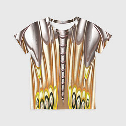 Футболка детская Абстрактный рисунок по мотивам крыла бабочки, цвет: 3D-принт