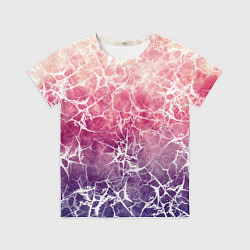 Футболка детская Абстракция - паутинка на сине-красном фоне, цвет: 3D-принт