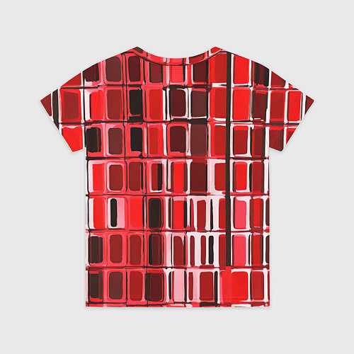 Детская футболка Красные прямоугольники / 3D-принт – фото 2