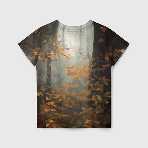Детская футболка Лиса в осеннем лесу / 3D-принт – фото 2