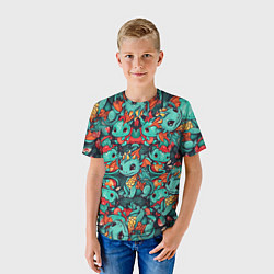Футболка детская Драконы с ёлками, цвет: 3D-принт — фото 2