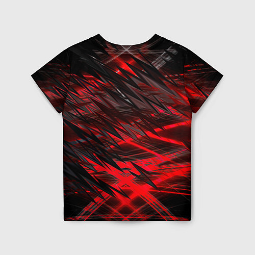 Детская футболка Черно красные текстуры / 3D-принт – фото 2