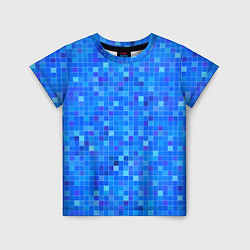 Футболка детская Голубая мозаика, цвет: 3D-принт
