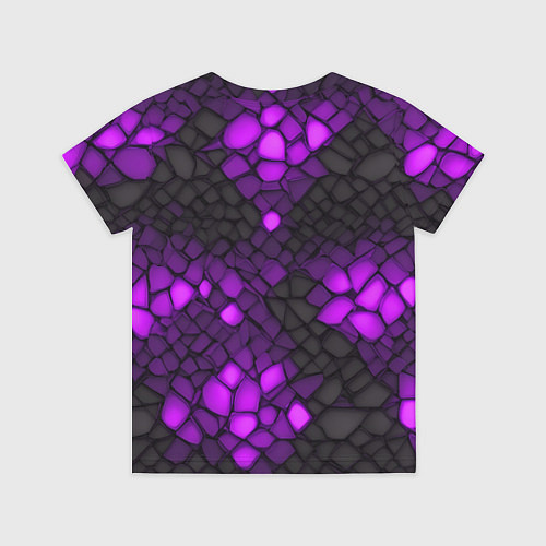 Детская футболка Фиолетовый трескающийся камень / 3D-принт – фото 2