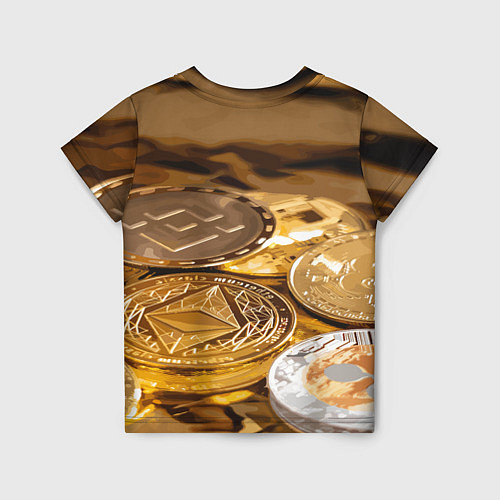 Детская футболка Виртуальные монеты / 3D-принт – фото 2