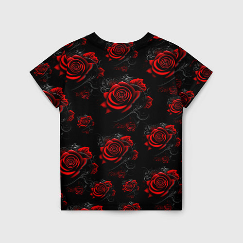 Детская футболка Красные розы цветы / 3D-принт – фото 2