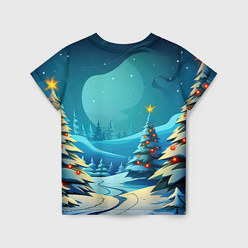 Детская футболка Маленький новогодний милый дракошка 2024 / 3D-принт – фото 2