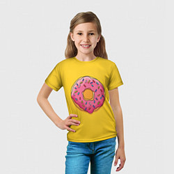 Футболка детская Пончик Гомера, цвет: 3D-принт — фото 2