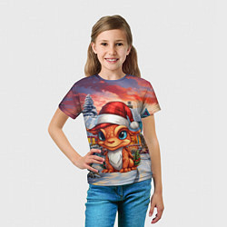 Футболка детская Символ нового 2024 года маленький дракон, цвет: 3D-принт — фото 2