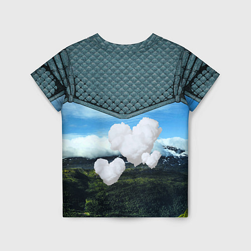 Детская футболка Облачные сердца / 3D-принт – фото 2