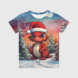 Футболка детская Маленький красный дракон, цвет: 3D-принт