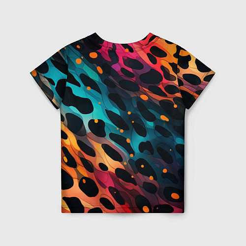 Детская футболка Разноцветный леопардовый паттерн / 3D-принт – фото 2