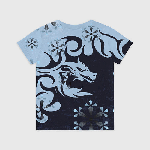 Детская футболка Дракон со снежинками / 3D-принт – фото 2