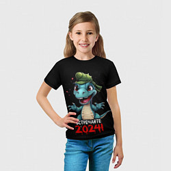 Футболка детская Дракон принес 2024, цвет: 3D-принт — фото 2