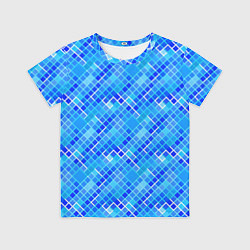 Футболка детская Синяя сетка, цвет: 3D-принт