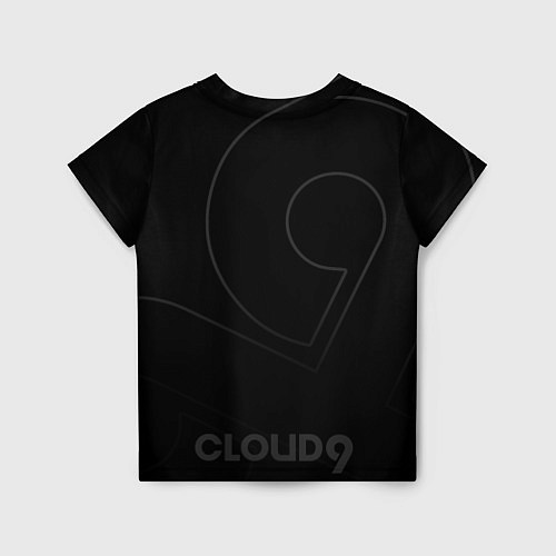 Детская футболка Cloud9 - Форма команды,чёрный камуфляж 2024 / 3D-принт – фото 2