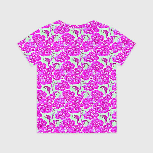 Детская футболка Розовая гжель / 3D-принт – фото 2