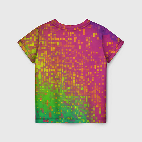Детская футболка Разноцветные пиксели / 3D-принт – фото 2