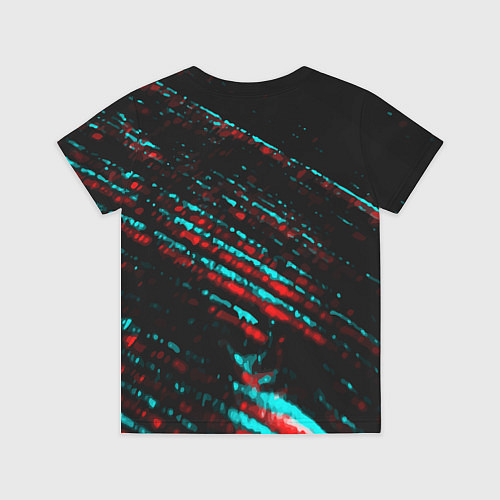 Детская футболка GTA6 в стиле glitch и баги графики на темном фоне / 3D-принт – фото 2