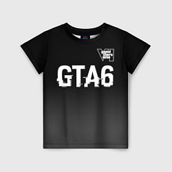 Детская футболка GTA6 glitch на темном фоне посередине