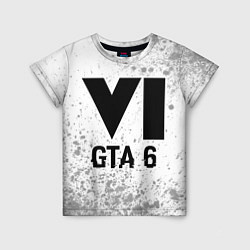 Футболка детская GTA 6 glitch на светлом фоне, цвет: 3D-принт