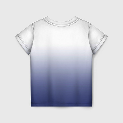 Детская футболка Туманный градиент бело-синий / 3D-принт – фото 2