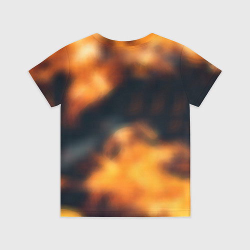 Детская футболка Герб РФ градиент огня / 3D-принт – фото 2