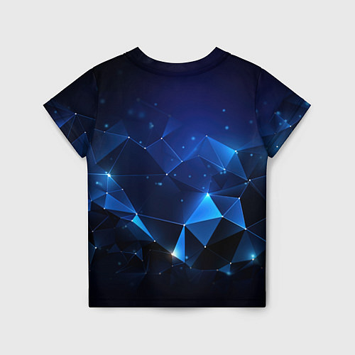 Детская футболка Синяя геометрическая абстракция / 3D-принт – фото 2