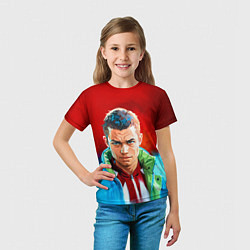 Футболка детская Слово пацана в стиле аниме - мазки краски, цвет: 3D-принт — фото 2