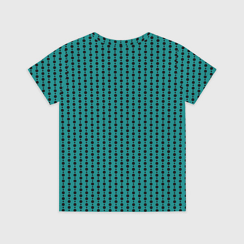 Детская футболка Паттерн кружочки на зелёном / 3D-принт – фото 2