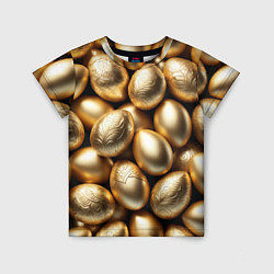 Футболка детская Золотые Пасхальные яйца, цвет: 3D-принт