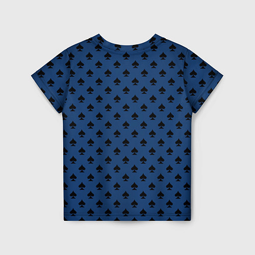 Детская футболка Пиковая масть приглушённый синий / 3D-принт – фото 2