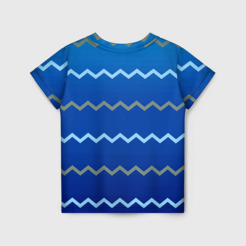 Детская футболка Морские зигзаги / 3D-принт – фото 2