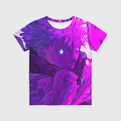 Футболка детская Годжо произносит заклинание, цвет: 3D-принт