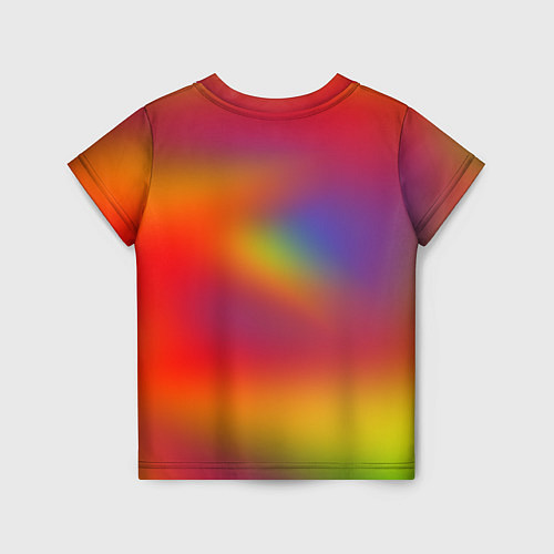 Детская футболка Цвета радуги радужный фон / 3D-принт – фото 2