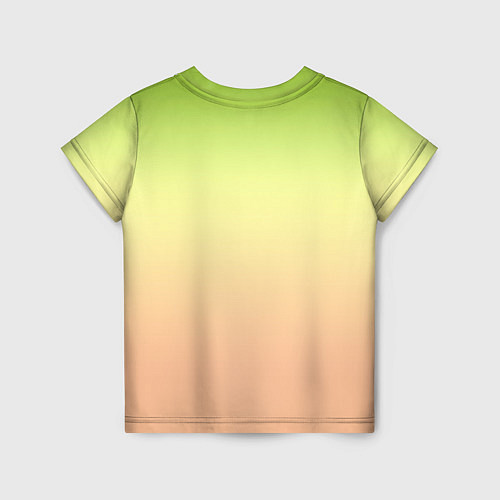 Детская футболка Персиково-салатный градиент / 3D-принт – фото 2