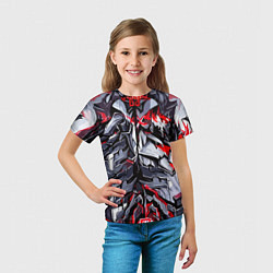 Футболка детская Адская красная броня, цвет: 3D-принт — фото 2