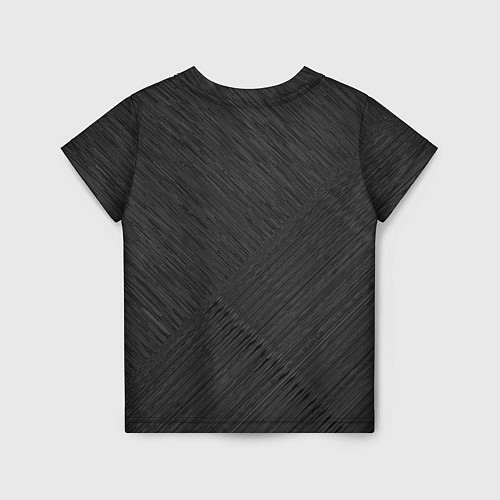 Детская футболка Чёрный полосатая текстура / 3D-принт – фото 2