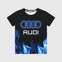 Футболка детская Audi neon art, цвет: 3D-принт