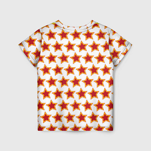 Детская футболка Красные звезды с контуром / 3D-принт – фото 2