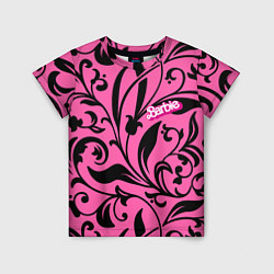 Футболка детская Barbie - floral pattern, цвет: 3D-принт