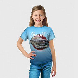 Футболка детская Американский классический автомобиль Chevrolet Bel, цвет: 3D-принт — фото 2
