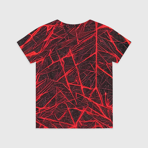 Детская футболка Красная паутина на чёрном фоне / 3D-принт – фото 2