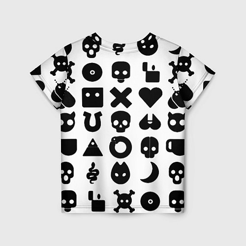 Детская футболка Love death robots pattern white / 3D-принт – фото 2