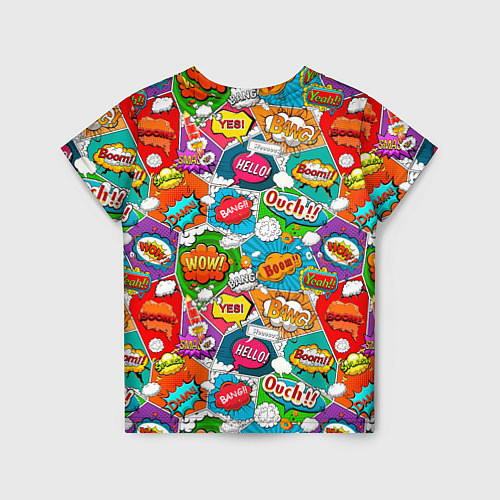 Детская футболка Bang Boom Ouch pop art pattern / 3D-принт – фото 2