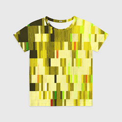 Футболка детская Жёлтый глитч, цвет: 3D-принт
