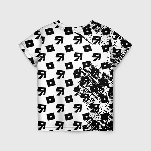 Детская футболка Roblox pattern game black / 3D-принт – фото 2